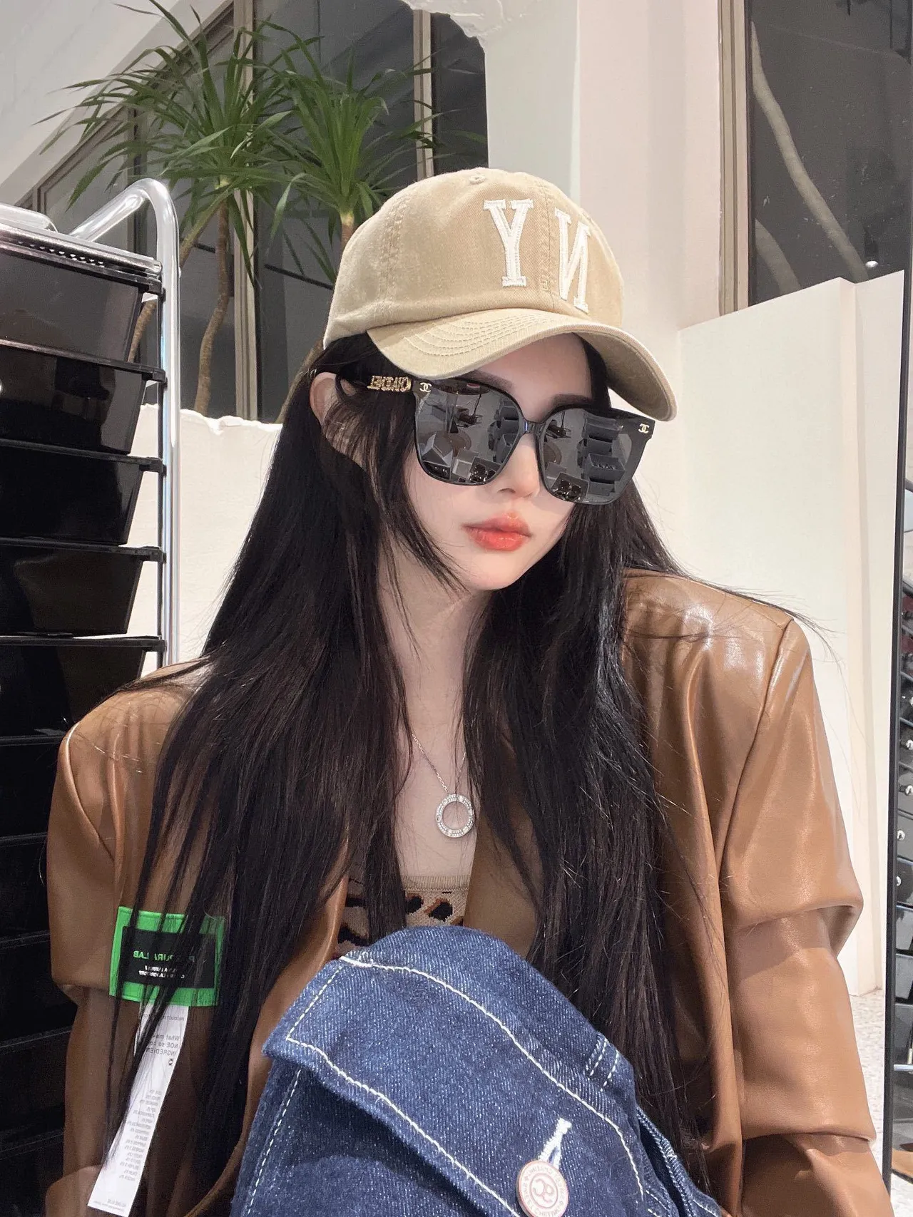 Chanel Square Frame Pink Acetate Sunglasses 2