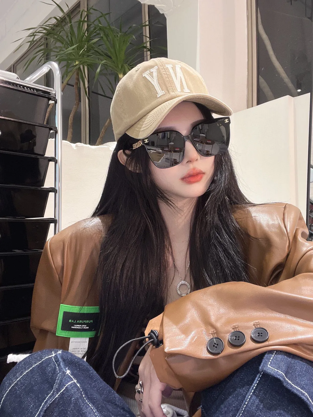 Chanel Square Frame Pink Acetate Sunglasses 3