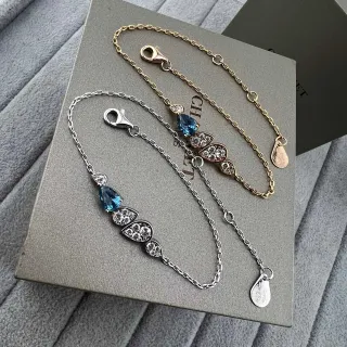 Chanel Teardrop Gemstone and Pavé Diamond Bracelets