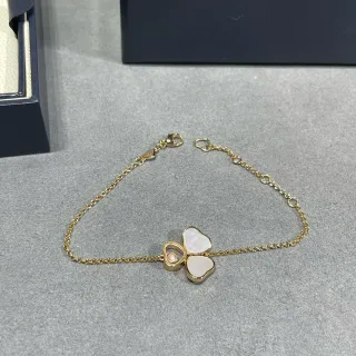 Chopard Chaîne Or Blanc Motif Trois Cœurs Bracelet