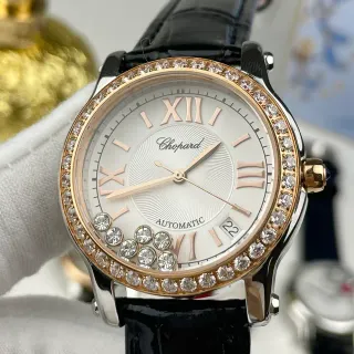 Chopard Happy Diamonds Diamond Bezel Floating Diamonds White Dial Mechanical Watch