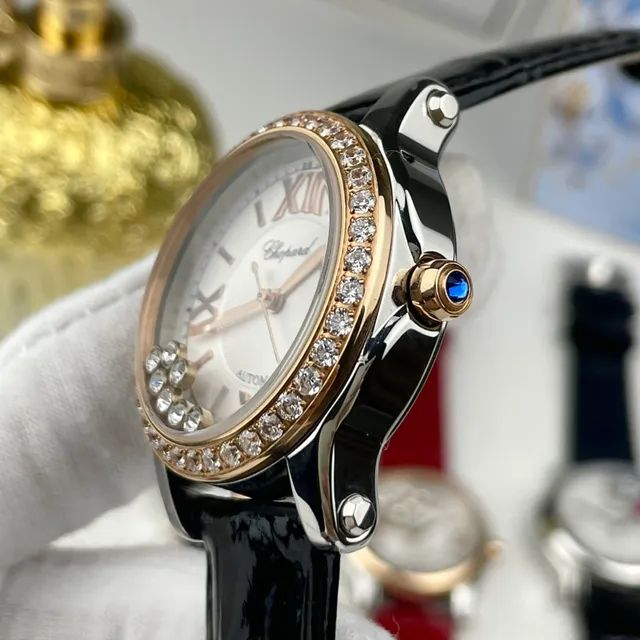 Chopard Happy Diamonds Diamond Bezel Floating Diamonds White Dial Mechanical Watch 4