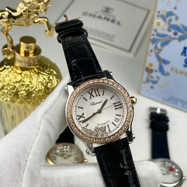 Chopard Happy Diamonds Diamond Bezel Floating Diamonds White Dial Mechanical Watch 5