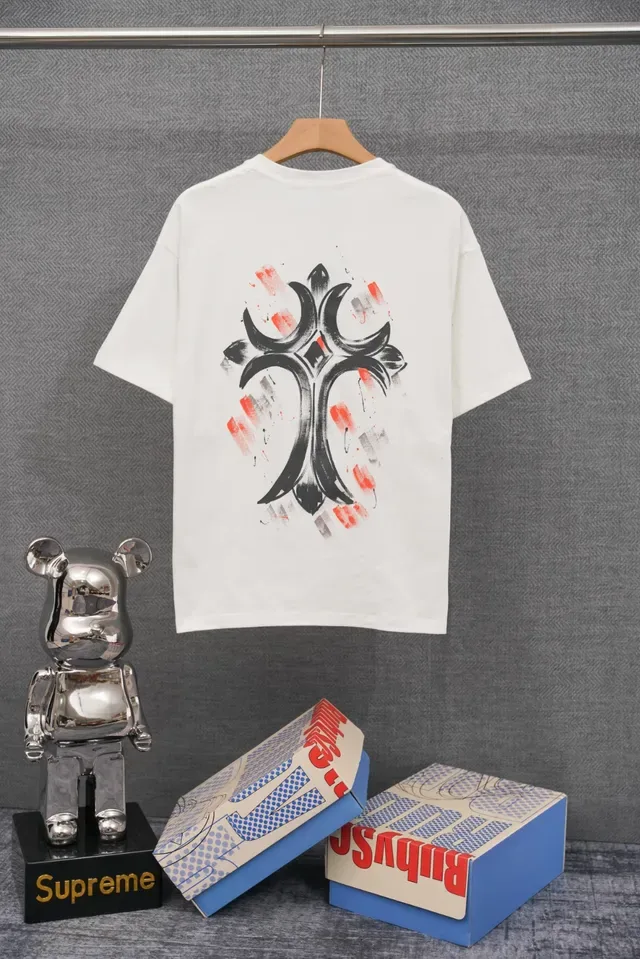 Chrome Hearts Cross Embroidered White T-Shirt 4