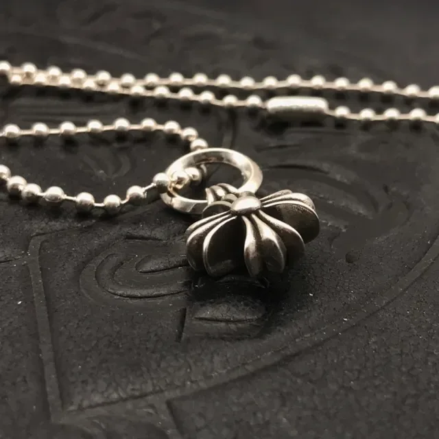 Chrome Hearts Collier Pendentif Croix Chaîne à Billes 3