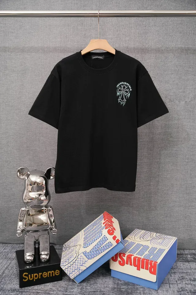 Chrome Hearts Dripping Cross Graphic Black T-Shirt 2