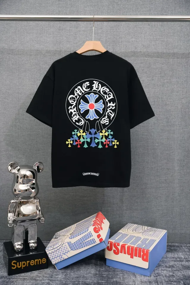 Chrome Hearts Floral Cross Embroidered White T-Shirt 2