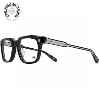 Chrome Hearts Rectangular Acetate and Silver Cross Motif Optical Glasses