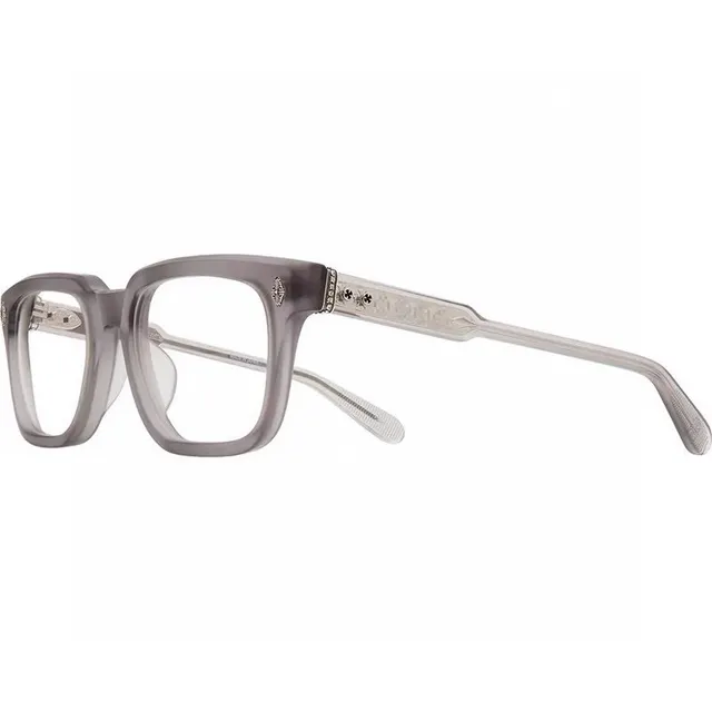 Chrome Hearts Lunettes optiques en acétate rectangulaire et motif croix argent 2