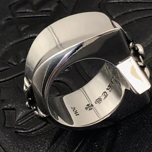 Chrome Hearts Star Fleur Polished Silver Sculptural Ring 8