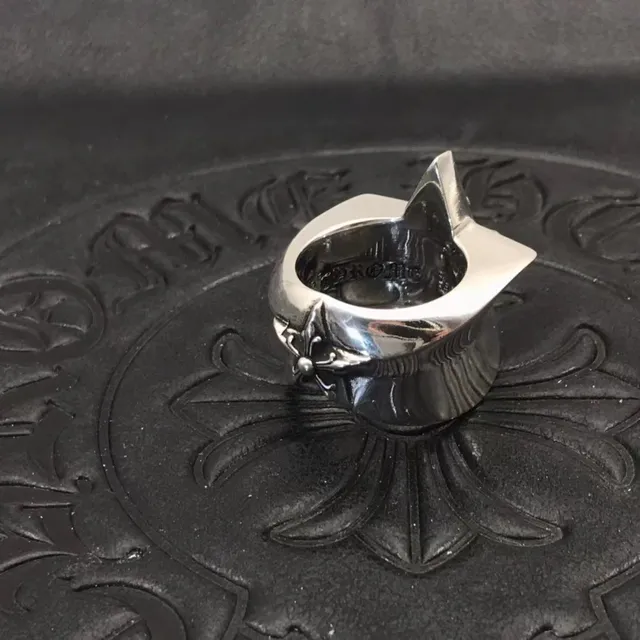 Chrome Hearts Star Fleur Polished Silver Sculptural Ring 6