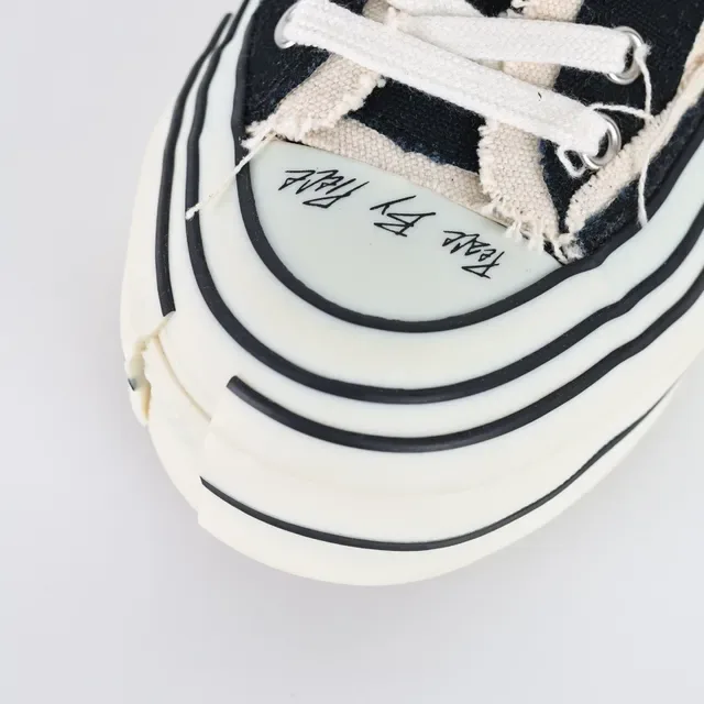 Converse Black Beige Canvas Upper Striped Cupsole Lifestyle Sneakers 5