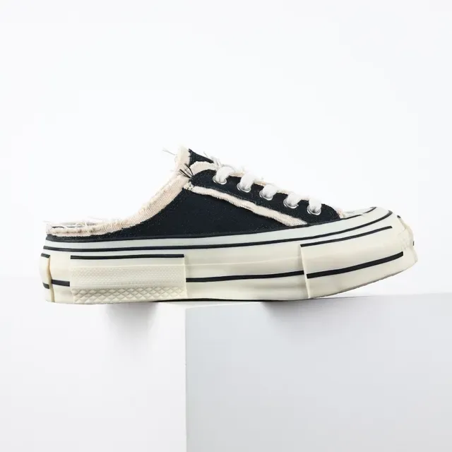 Converse Black Beige Canvas Upper Striped Cupsole Lifestyle Sneakers 7