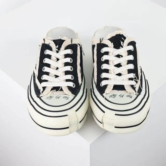 Converse Black Beige Canvas Upper Striped Cupsole Lifestyle Sneakers 8