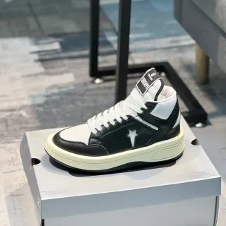 Converse Black White High-Top Leather-and-Perforated-Upper Lifestyle Sneakers