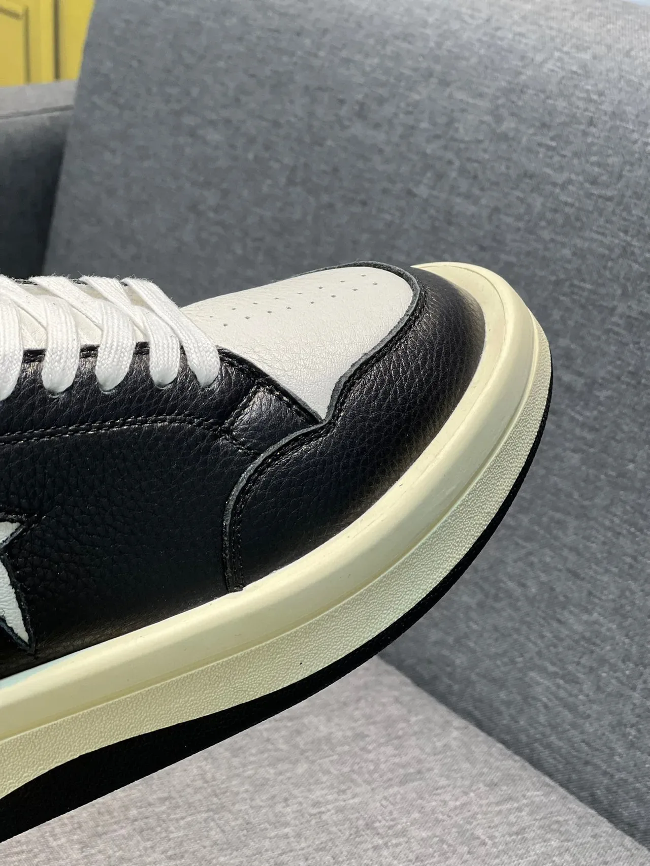 Converse Black White High-Top Leather-and-Perforated-Upper Lifestyle Sneakers 3
