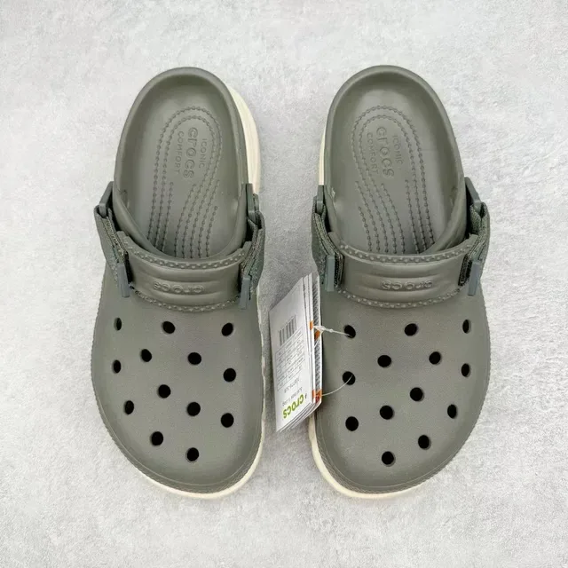 Crocs Echo Clog Army Green Beige Clogs 9