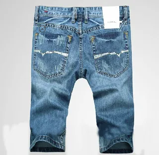 Diesel Distressed Mid-Thigh Denim Shorts 4
