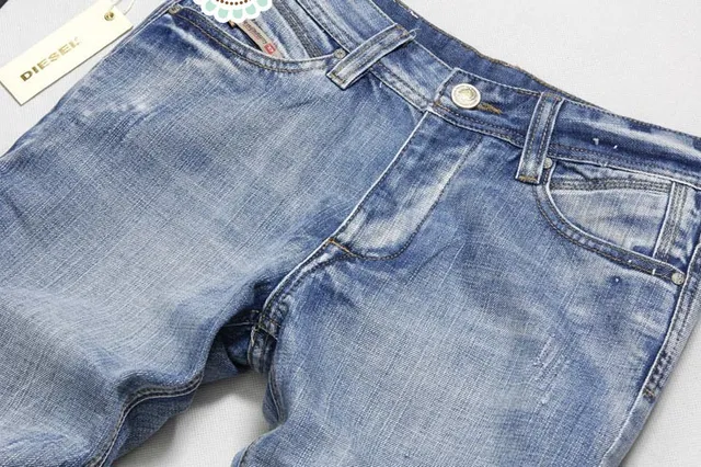 Diesel Slim-Tapered Medium Wash Distressed calça jeans 3