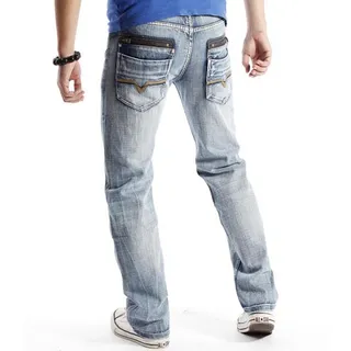 Diesel Slim-Tapered Medium Wash Distressed calça jeans 8