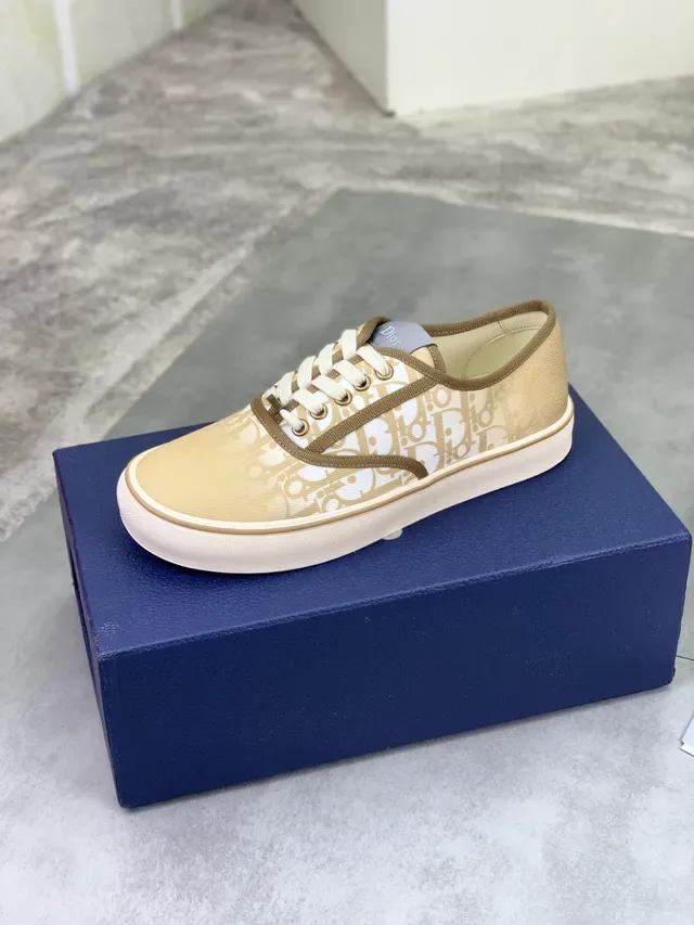 Dior B-Series Monogram Beige Platform Lifestyle Sneakers 4