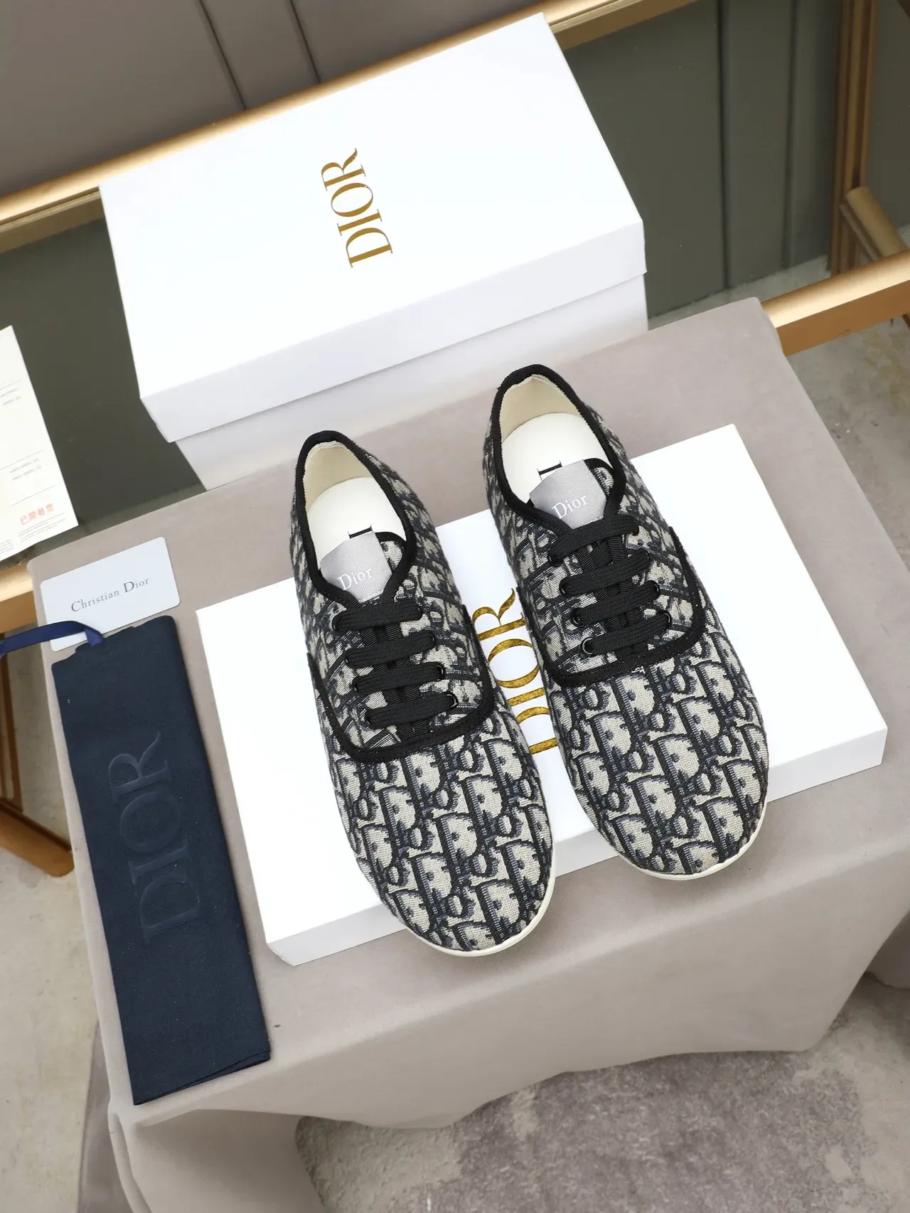 Dior B-Series Monogram Chaussures Lifestyle Textil Low-Top 2