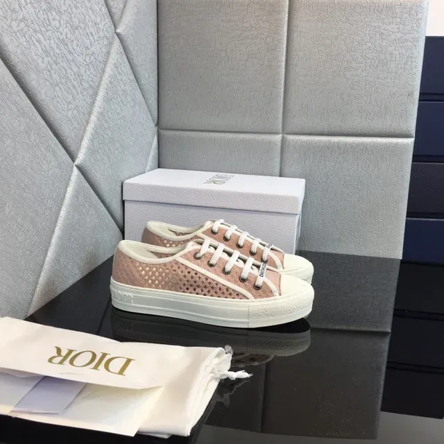 Dior B23 Dusty Pink Perforated Mesh Lifestyle Sneakers 4