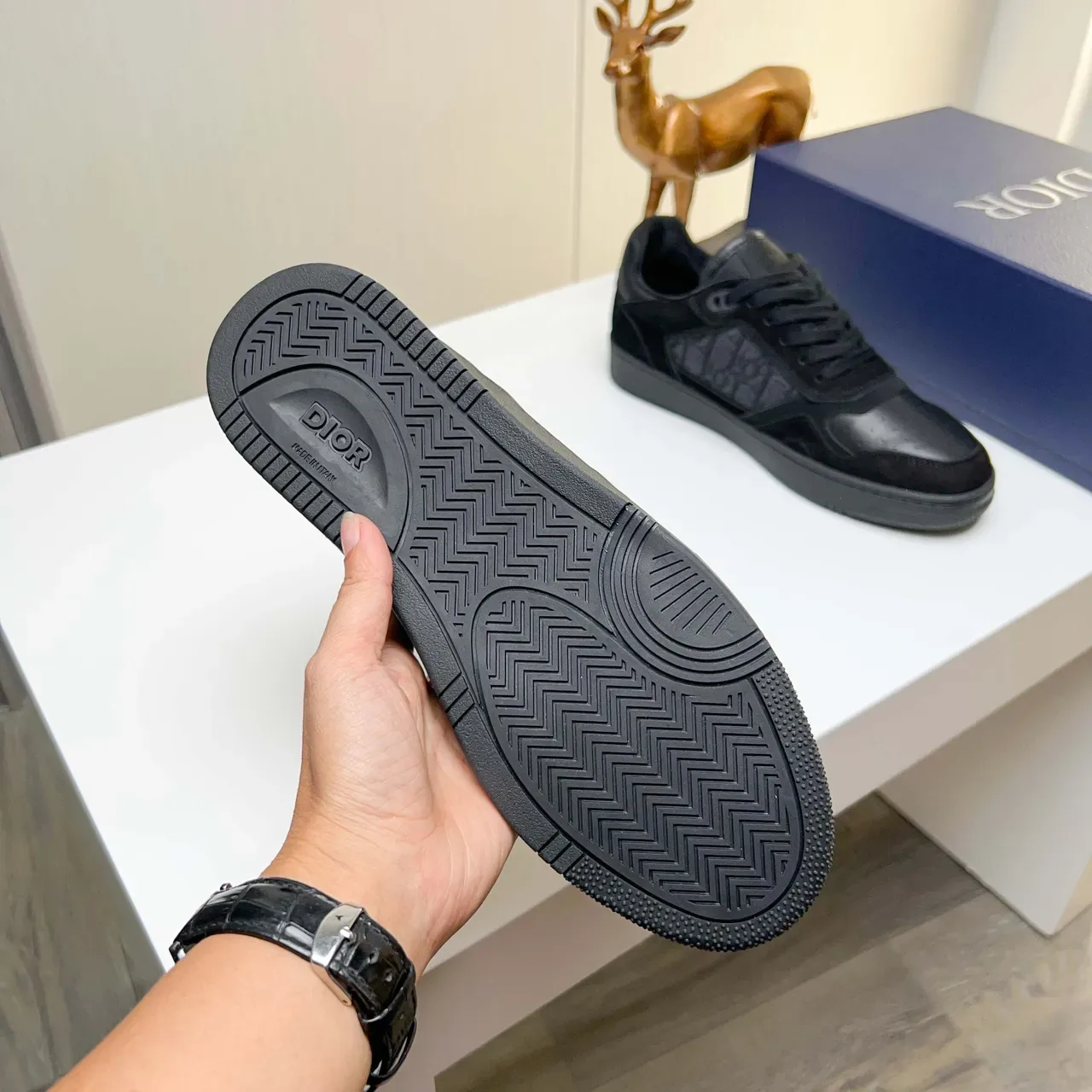 Dior B23 Zapatillas Lifestyle Negro Monocromo Material Mixto 3