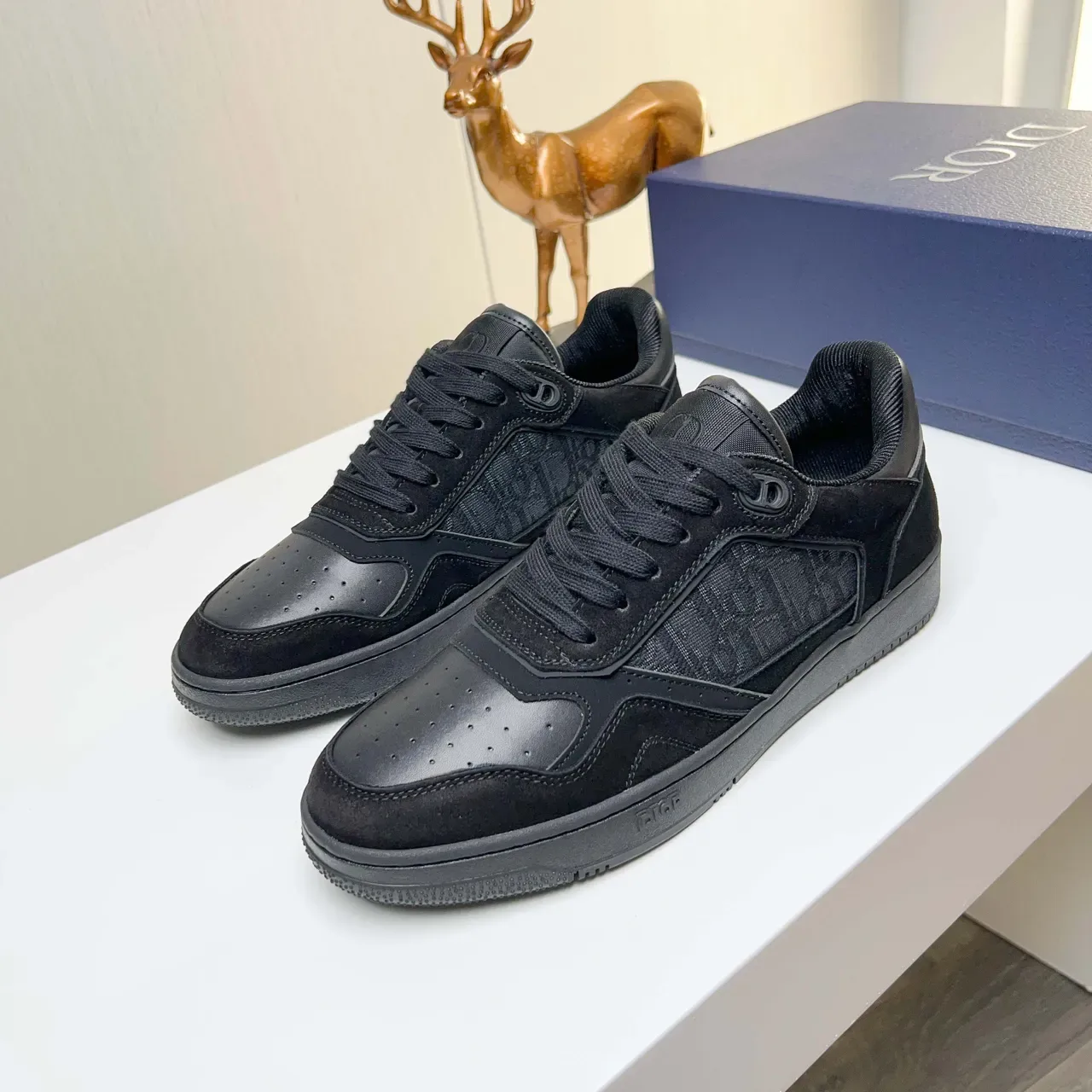 Dior B23 Zapatillas Lifestyle Negro Monocromo Material Mixto 5