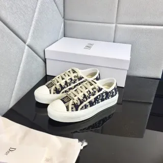 Dior B23 Monogram Navy and Cream Lifestyle Sneakers