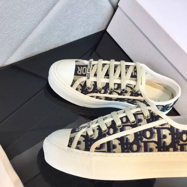 Dior B23 Monogram Navy and Cream Lifestyle Sneakers 8