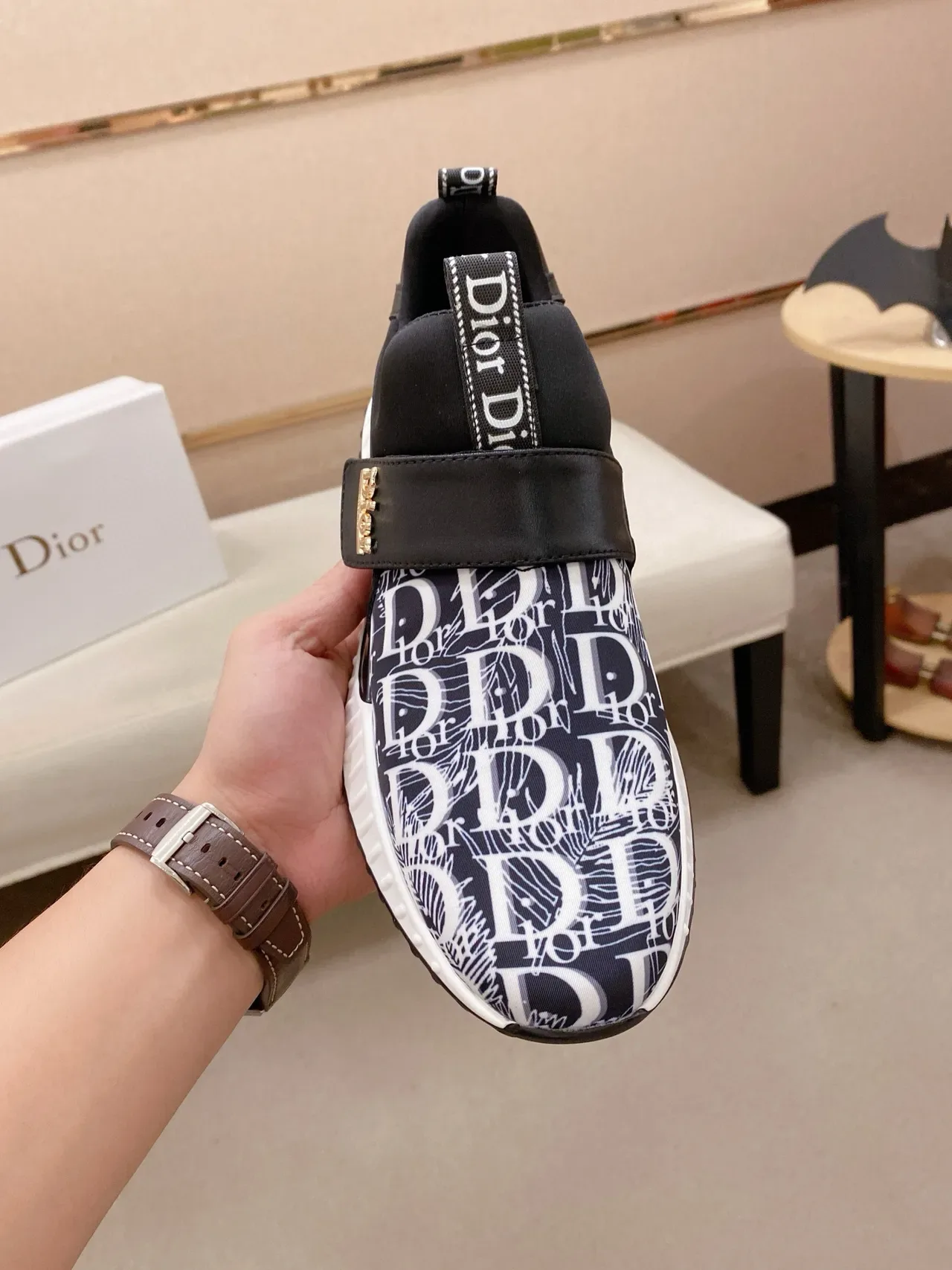 Dior B23 Monogram Print Slip-On Lifestyle Sneakers 2