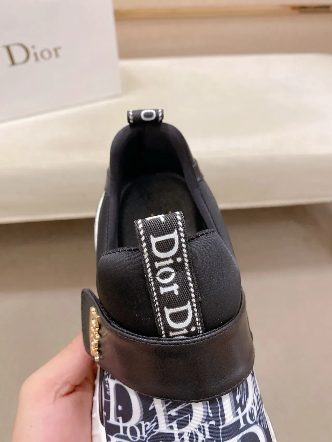 Dior B23 Monogram Print Slip-On Lifestyle Sneakers 6