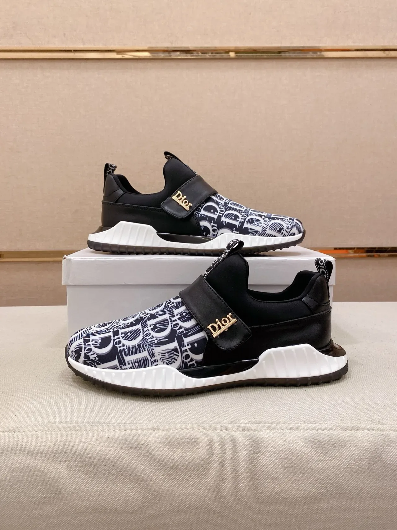 Dior B23 Monogram Print Slip-On Lifestyle Sneakers 7