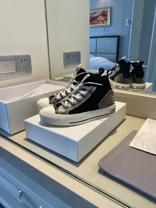 Dior B23 Navy Fuzzy High-Top Lifestyle Sneakers 8