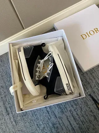Dior B23 Navy Fuzzy High-Top Lifestyle Sneakers 9
