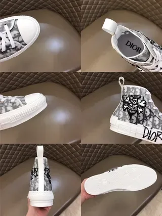 Dior B23 Transparent Oblique-Print High-Top Lifestyle Sneakers 2