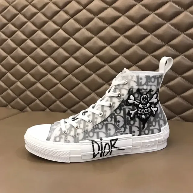 Dior B23 Transparent Oblique-Print High-Top Lifestyle Sneakers 3