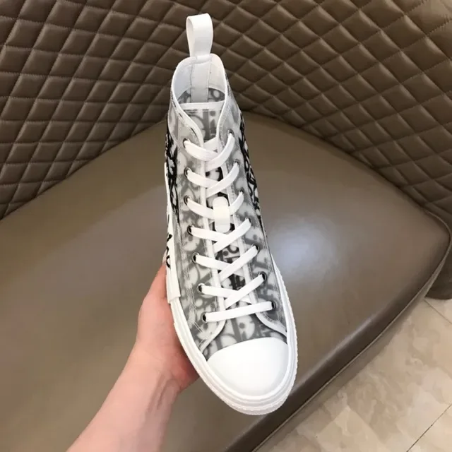 Dior B23 Transparent Oblique-Print High-Top Lifestyle Sneakers 5
