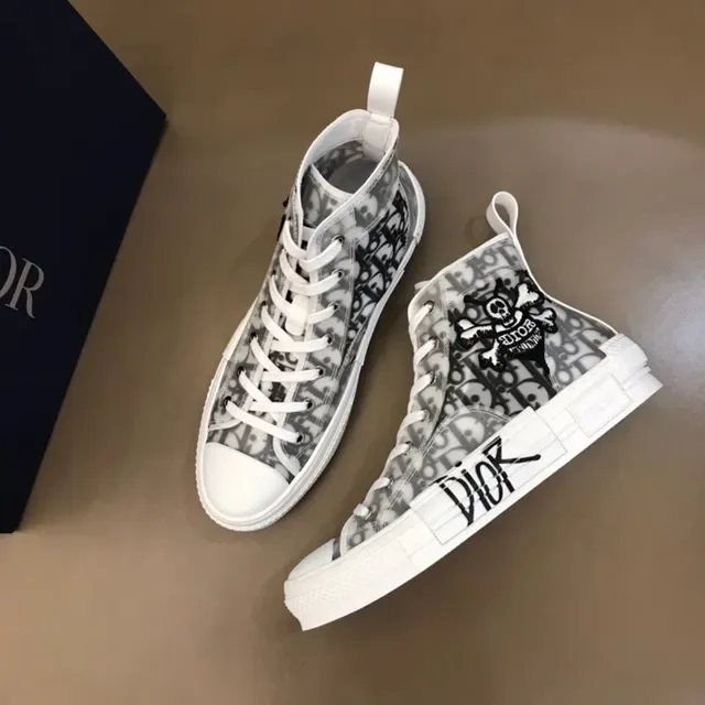 Dior B23 Transparent Oblique-Print High-Top Lifestyle Sneakers 6