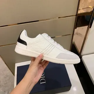 Dior B23 White and Black Embossed Monogram Lifestyle Sneakers