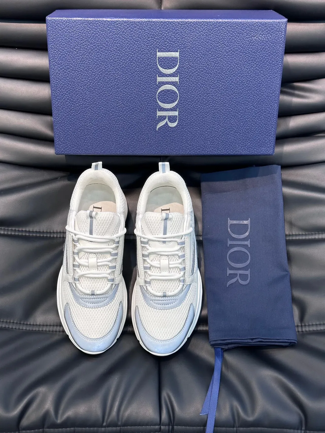 Dior B23 White and Gray Chunky Sneakers 4