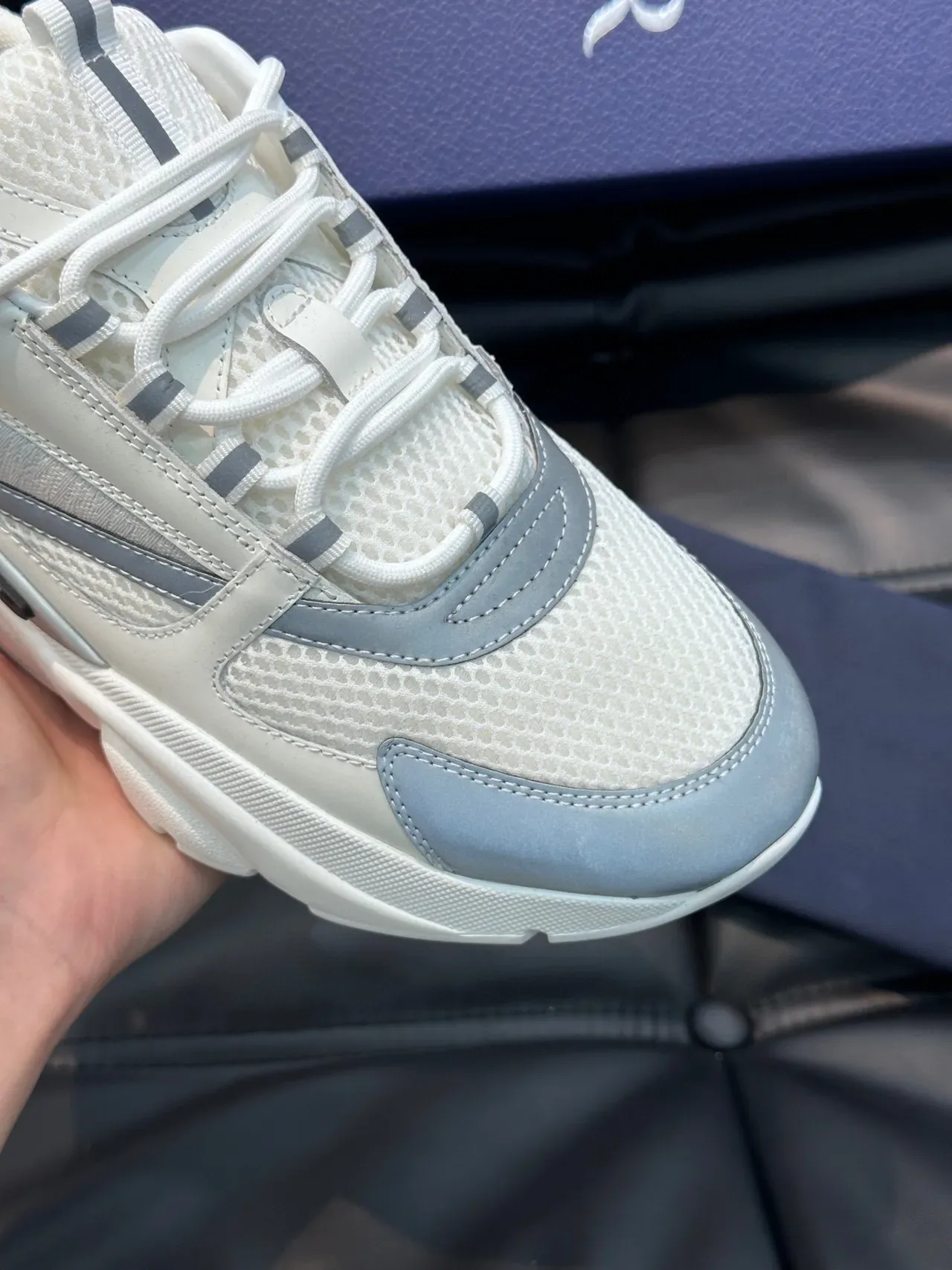 Dior B23 White and Gray Chunky Sneakers 7