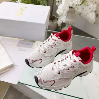 Dior B23 White and Red Chunky Sneakers