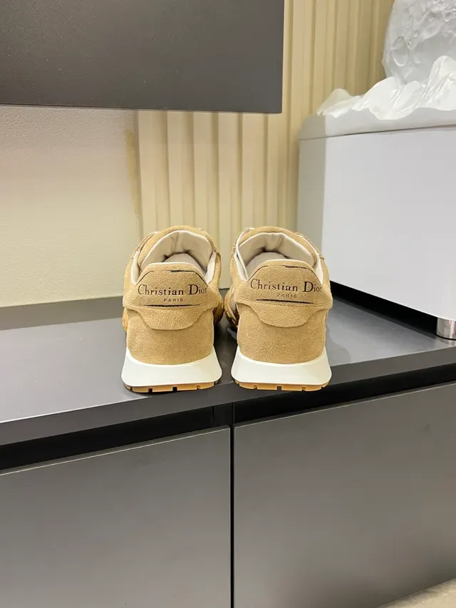 Dior B27 Beige and White Suede Lifestyle Sneakers 2
