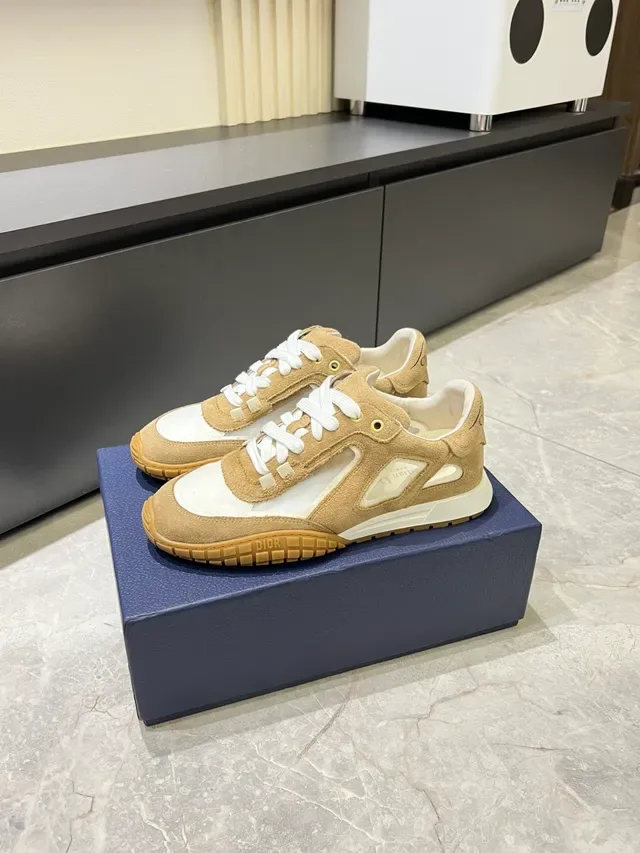Dior B27 Beige and White Suede Lifestyle Sneakers 5