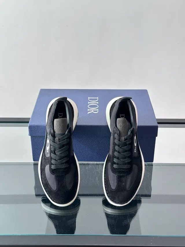 Dior B27 काला सूड और नायलॉन लाइफस्टाइल स्नीकर 4