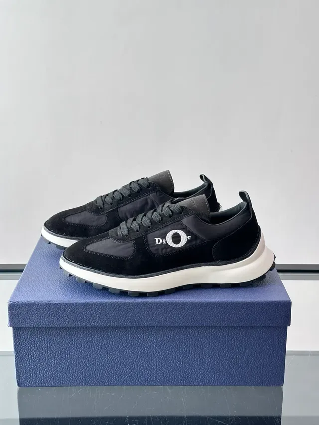 Dior B27 काला सूड और नायलॉन लाइफस्टाइल स्नीकर 5