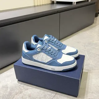 Dior B27 Blue and White Oblique Monogram Lifestyle Sneakers