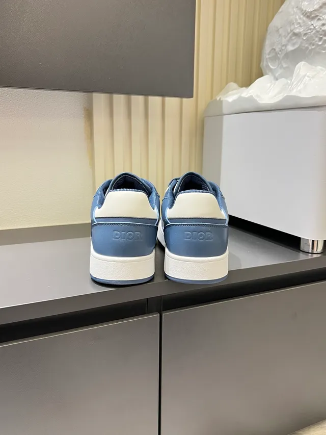 Dior B27 Blue and White Oblique Monogram Lifestyle Sneakers 2